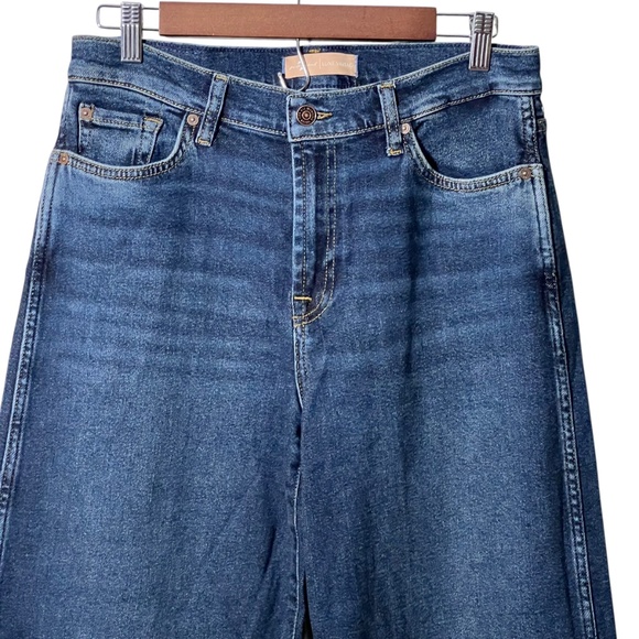 7 For All Mankind Luxe Vintage Lotta Cisco Wide Leg Jeans Dark Wash High Rise 30 - Picture 4 of 11